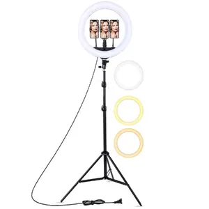 LED ring light Riff BD560 56 cm 67 W with 3 smartphone holders