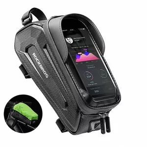 Bike frame bag Rockbros B68 — 1.7L capacity, black, top-tube/triangle mounting