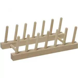 Dish stand KESPER DE7658293 for 6 plates, birch FSC, 25×14×9.7 cm