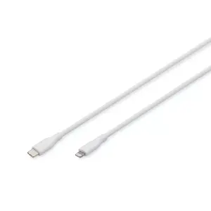 Digitus Lightning silicone connection cable USB-C - Lightning 1m white 60W 3A