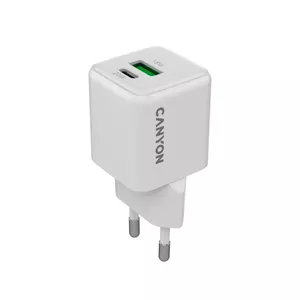 Charger CANYON CU20AC GaN 20W 1xPD 1xQC EU White