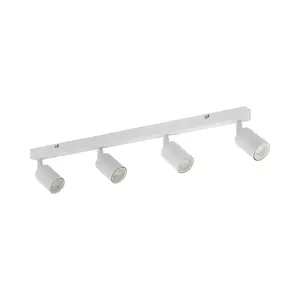 Спот TK_LIGHTING Top GU10 4x10W белый — 4-патронный потолочно-настенный светильник