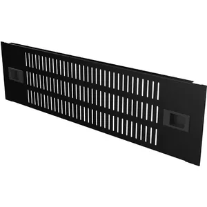 Vented blank panel Lanview RAB405BL — steel, black, 482×88×15 mm (rack accessory)