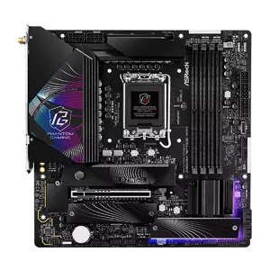 Материнская плата ASRock Phantom Gaming Z890M Riptide WiFi — Intel Z890, LGA1851, microATX, DDR5, 4x DIMM, 256 ГБ, Wi‑Fi 6E, 2.5Gb