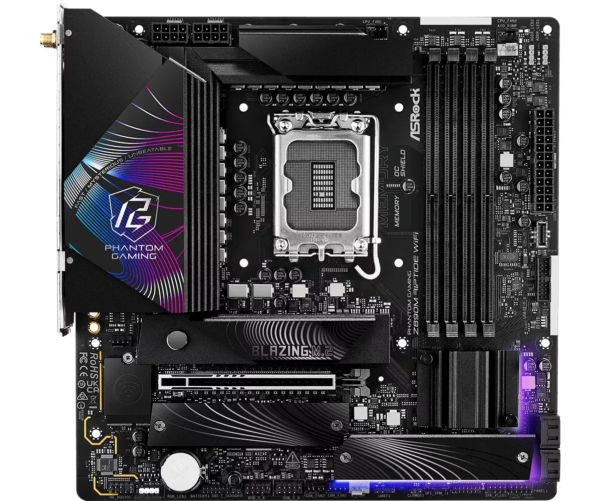 Материнская плата ASRock Phantom Gaming Z890M Riptide WiFi Photo 2