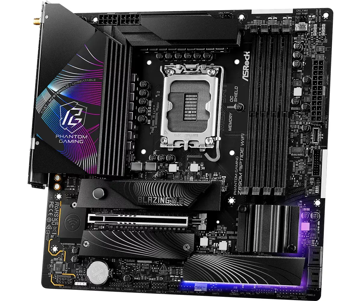 Материнская плата ASRock Phantom Gaming Z890M Riptide WiFi Photo 4