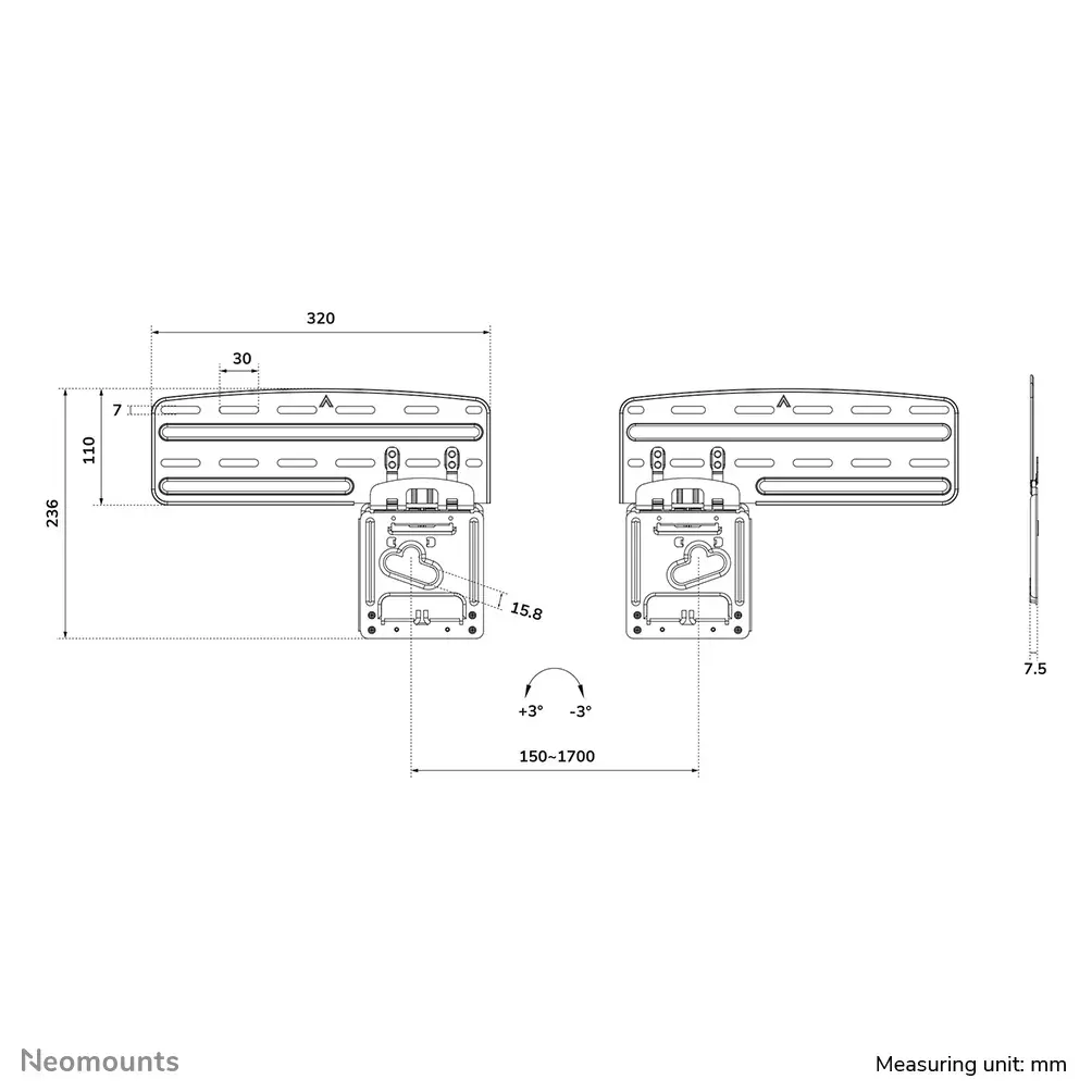 Neomounts Ultra-flat TV sienas stiprinājums WL30-265BL1 Photo 19