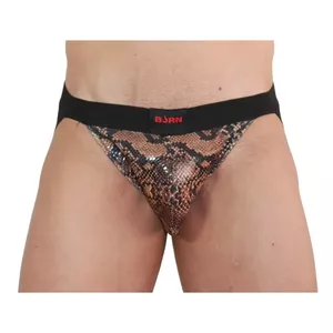 Джоксрап BURN 002 Snake Black M — мужской джоксрап BURN, размер M, чёрный, с принтом «змея»
