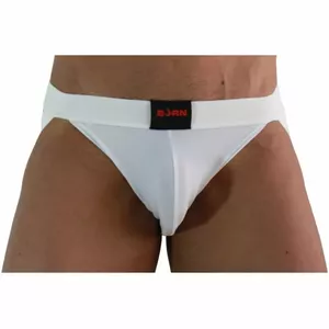 Джокс BURN 007 JOCK LYCRA WHITE M — мужской поддерживающий джокс BURN, размер M, лайкра