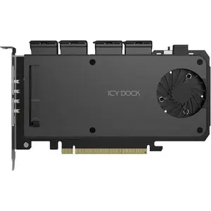 Adapter card 4 x M.2 NVMe SSD mobile rack, icy dock MB204MP-B