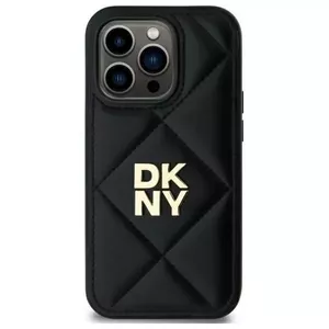 Phone case DKNY DKHCP14SPQDSLK Black Quilted Stack Logo for iPhone