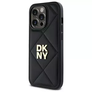 Phone case DKNY for iPhone 14 Pro Max 6.7" black Quilted Stack Logo