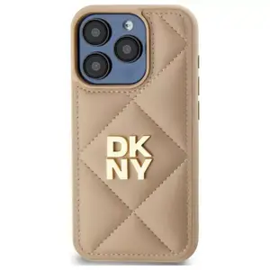 Phone case DKNY DKHCP15SPQDSLE for iPhone 15 6.1" Beige Quilted