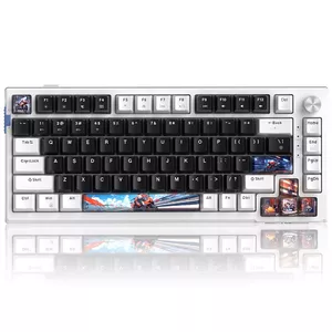 Механическая клавиатура MageGee SKY81 White-Black B — 81 клавиша, RGB, беспроводная, переключатели Blue Whale, раскладка US
