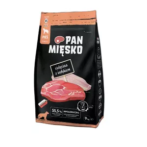 Сухой корм для собак pan miĘsko Veal with turkey XS 9 кг — для взрослых мелких пород, 30% белка, 20% жира