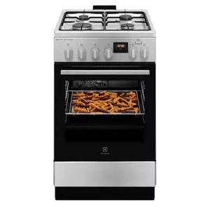 Gāzes plīts Electrolux LKK560228X 50 cm ar gāzes virsmu, elektrisko cepeškrāsni un SteamBake, enerģijas klase A