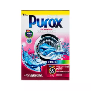 Veļas pulveris Purox 5 kg, modelis 3550072, piemērots mašīnas un rokām mazgāšanai