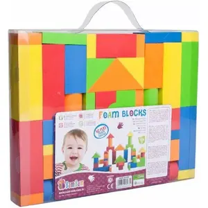 Foam Building Blocks set 46 pcs, Bambam (model 301694) - soft interlocking construction pieces