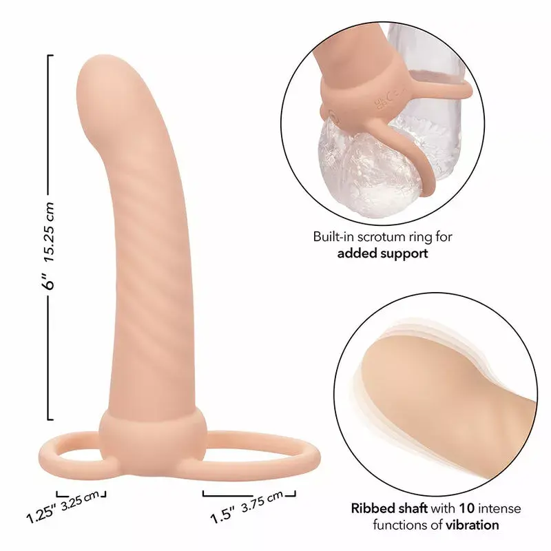 Насадка на пенис CalExotics MAXX Ribbed Dual Penetrator Photo 9