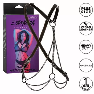 Harness CALEXOTICS Euphoria Multichain Premium Plus Size D-241473 — plus size multichain body harness