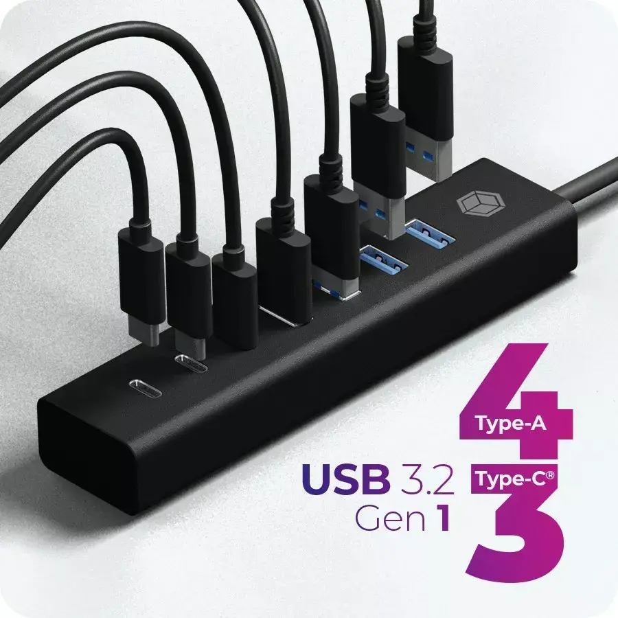 icybox IB-HUB1737-C3 USB-концентратор 7 портов USB 3.2 Photo 2