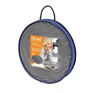 Seat cushion MDH DRQE3M0BBXXXP — round foam cushion with cooling gel, Ø 390 mm, height 50 mm, grey, max load 120 kg