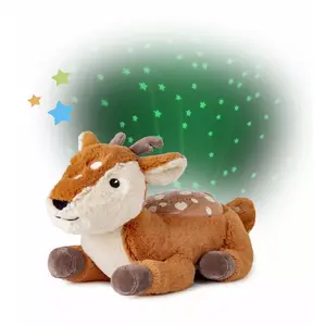 Night light Cloud B Twilight Buddies freestanding beige/brown — amber, blue, green LEDs, battery, 45 min auto-off
