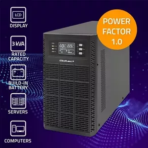 Nepārtraukta barošanas ierīce QOLTEC 52282 3 kVA 3000 W, tiešais (online), vienfāzes, statīvs/torņa