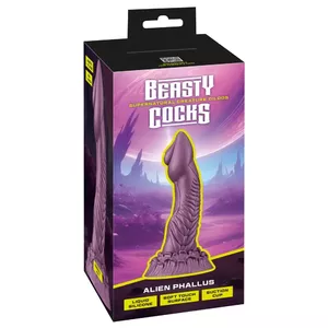 Dildo Beasty Cocks Alien Phallus Silicone green — total 21.2 cm, insertable 18 cm, Ø max 4.9 cm