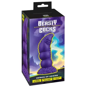Dildo Beasty Cocks Demon of Desire — Liquid Silicone, Total length 22.5 cm, Insertion 18.5 cm, Ø max 6.3 cm, Suction cup, Black