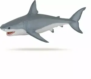 Фигурка Papo White Shark из ПВХ, серо‑белая, подходит с 3 лет