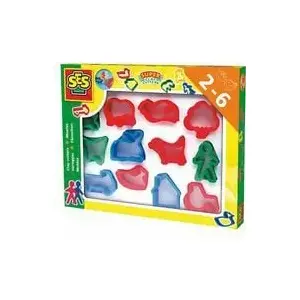 Dough cutters set, SES Creative, 12 pieces — children's play dough cutters, recommended age 2+