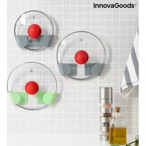 InnovaGoods kitchen adhesive lid holders set of 3 – self-adhesive clips for pot and pan lids