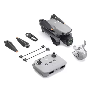 DJI Air 3s kvadrokopters ar RC-N3 kontrolieri, 50 MP kamera, 4K video, 32 km darbības rādiuss, pelēks