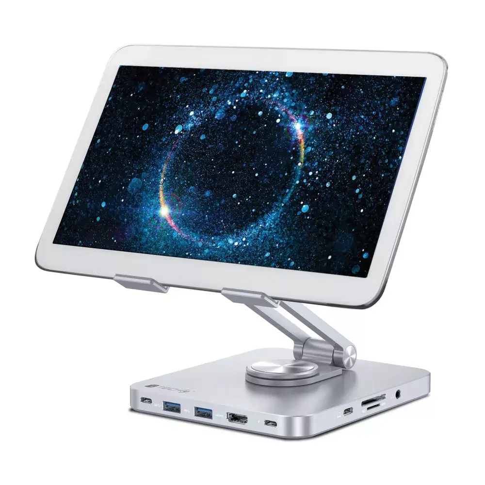 Tablet stand Techly 8-in-1 USB-C Hub Docking Station Photo 2