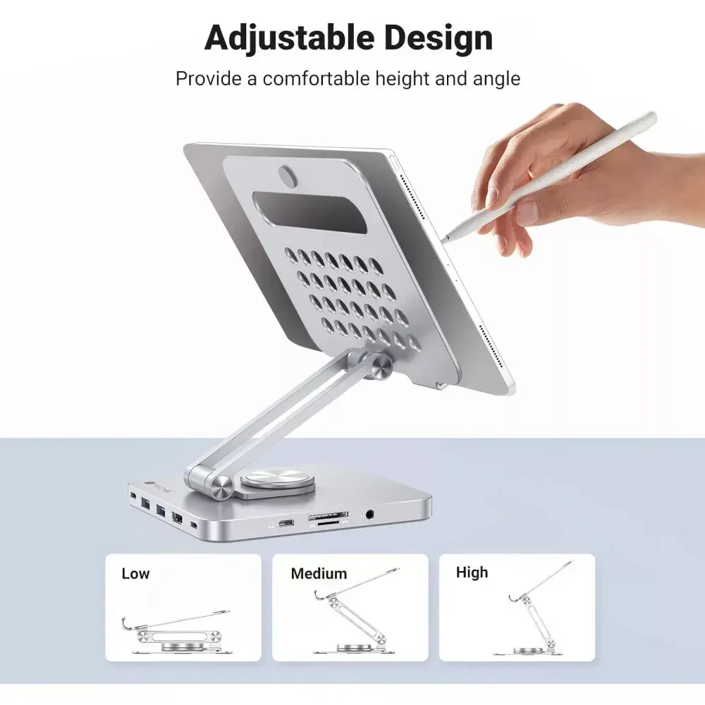 Tablet stand Techly 8-in-1 USB-C Hub Docking Station Photo 5
