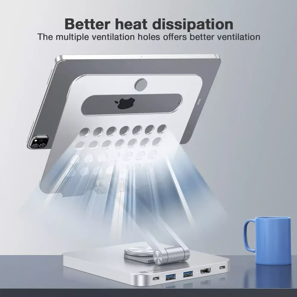 Tablet stand Techly 8-in-1 USB-C Hub Docking Station Photo 6