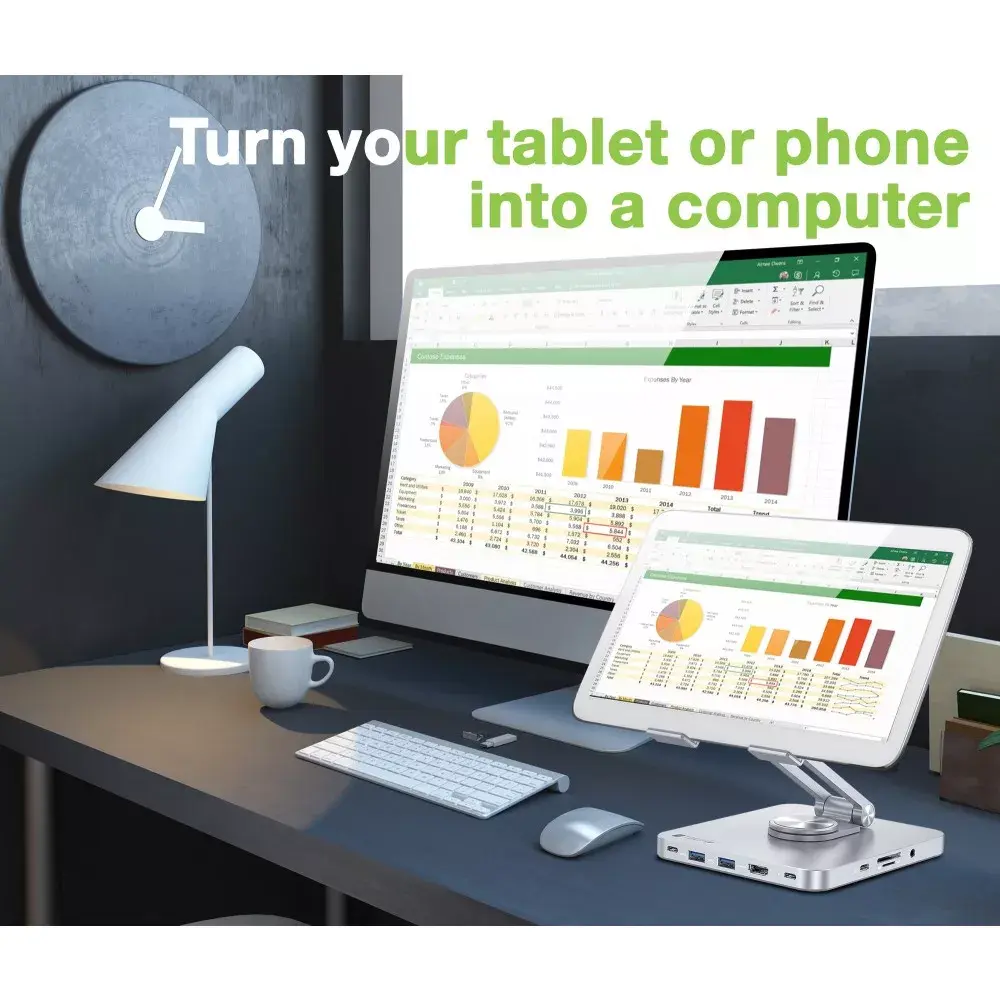 Tablet stand Techly 8-in-1 USB-C Hub Docking Station Photo 7