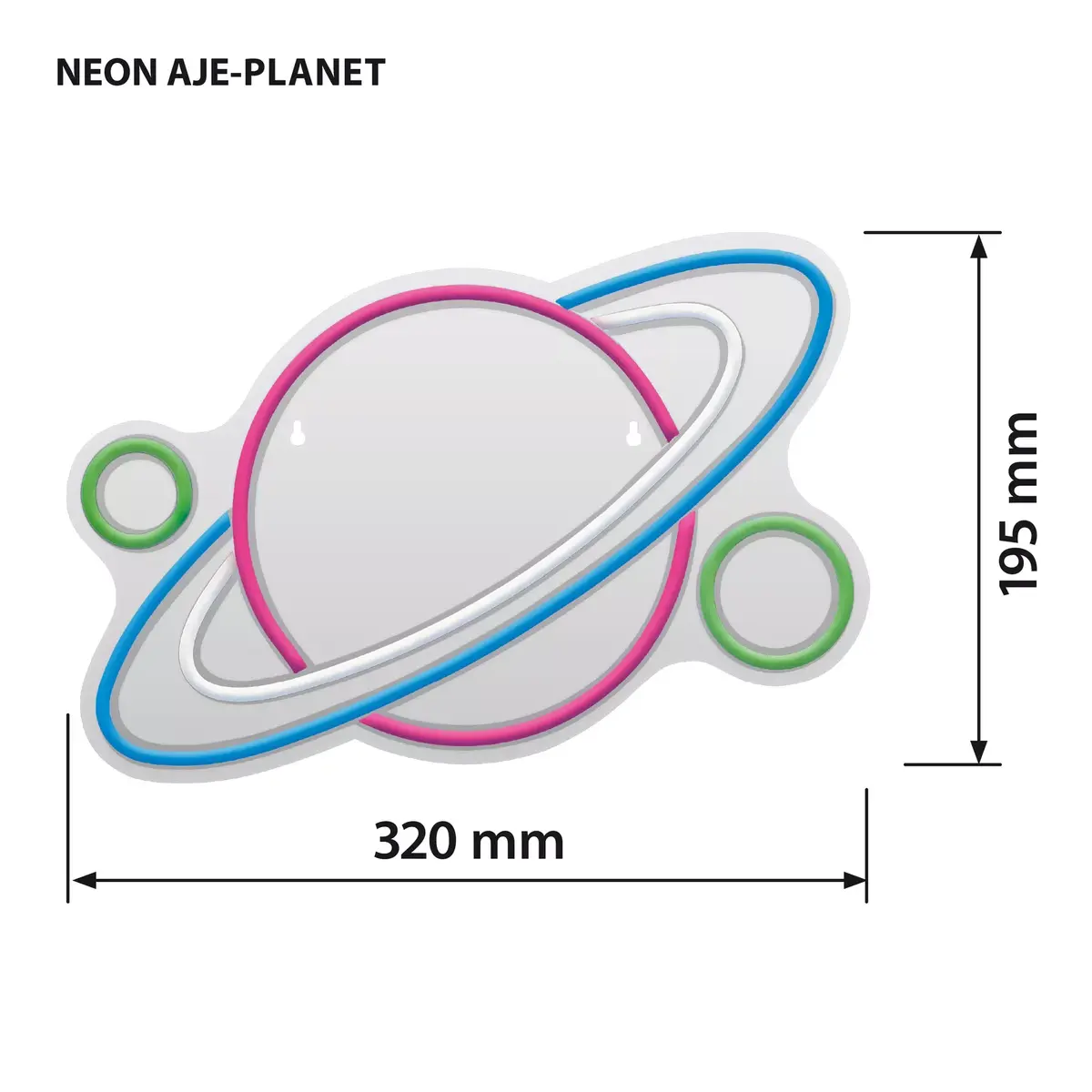 LED neon sign ActiveJet AJE-NEON PLANET USB 5V Photo 5