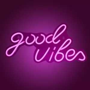 LED neon sign ActiveJet AJE-NEON VIBES multicolour USB 5V, 330×160×20 mm, indoor, surfaced mount