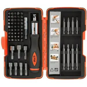 Screwdriver Bit Set with Ratchet 62 pcs EPM E-400-0393