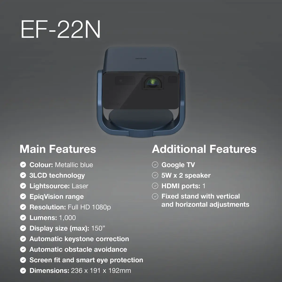 Умный проектор Epson EF-22N Photo 10