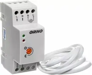 Дневно-ночной выключатель с датчиком ORNO OR-CR-219 — 20A, 230V, уровень освещённости 2–100 лк