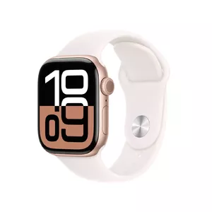 Умные часы Apple Watch Series 10 GPS + Cellular 42mm Корпус из розового золота с легким розовым спортивным ремешком - S/M