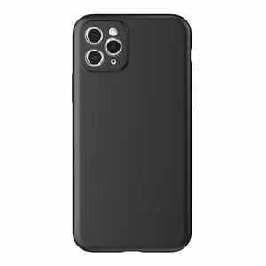 Protective soft silicone phone case Hurtel for Huawei Mate 50 Pro — thin, black