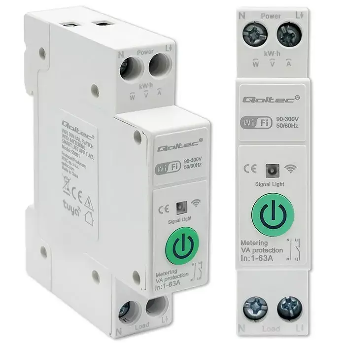 DIN-rail WiFi relay QOLTEC 50881 63A Photo 5