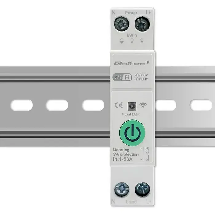 DIN-rail WiFi relay QOLTEC 50881 63A Photo 7