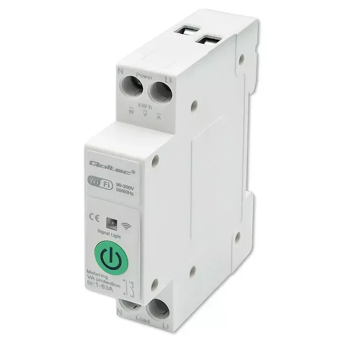 DIN-rail WiFi relay QOLTEC 50881 63A Photo 8