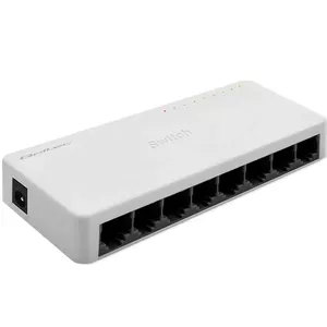 Network switch QOLTEC 52246 — 8 x RJ45 ports, 100 Mbps