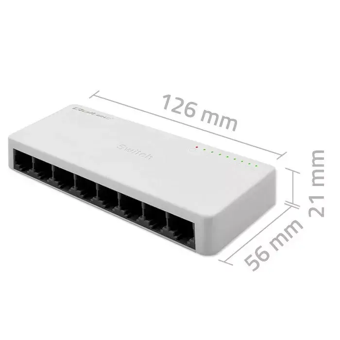 Network switch QOLTEC 52246 8xRJ45 100Mbps Photo 3